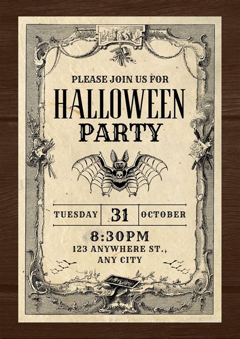 Halloween Invitations Free Printable Template Paper Trail Design