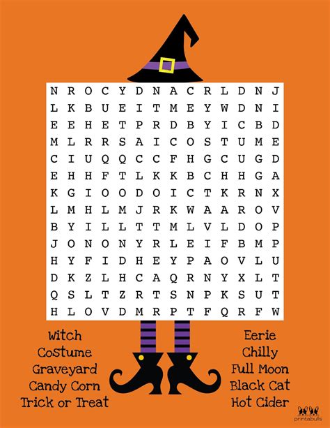 Printable Halloween Word Search Free