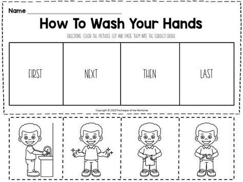 Printable Hand Washing Activity Sheets