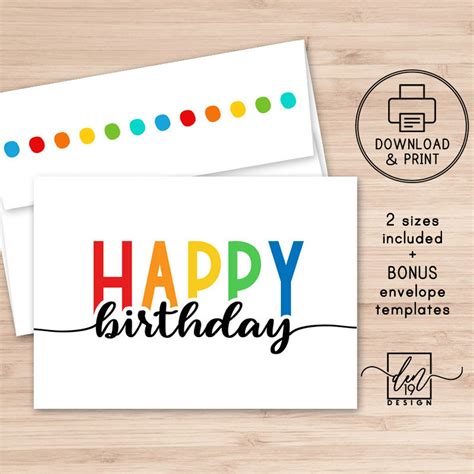 Printable Happy Birthday Envelope