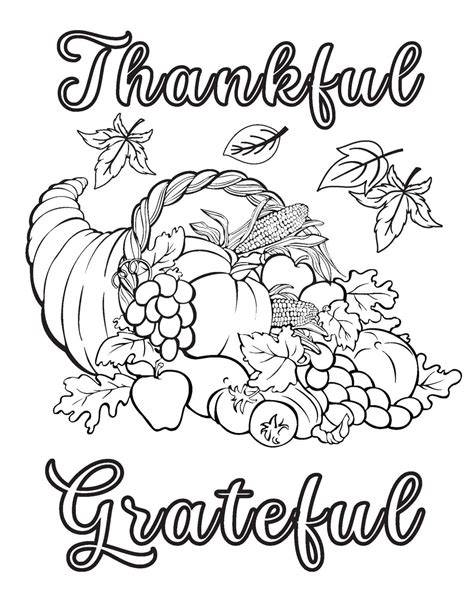 Printable Happy Thanksgiving Coloring Pages For Adults