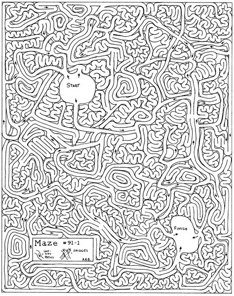 Printable Hard Mazes