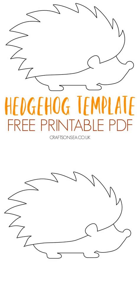 Printable Hedgehog Craft Template