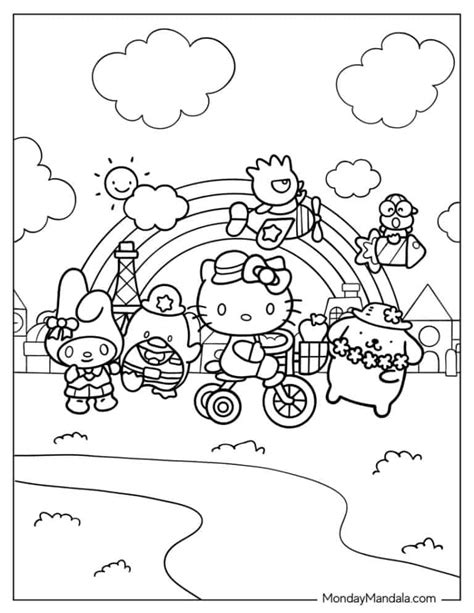 Printable Hello Kitty And Friends Coloring Pages