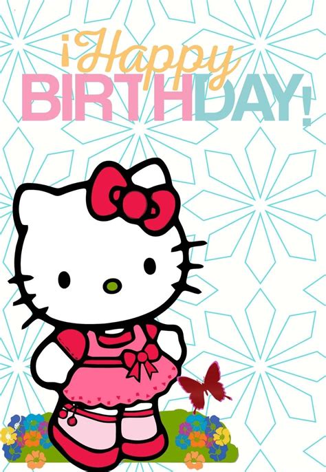 Printable Hello Kitty Birthday Card