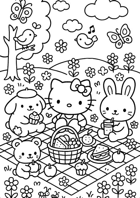 Printable Hello Kitty Coloring Pages Free