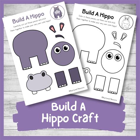 Printable Hippo Crafts For Kids
