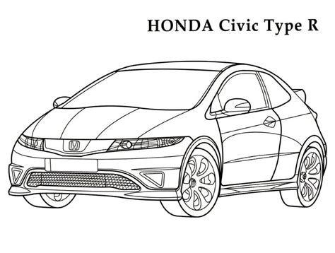 Printable Honda Civic Coloring Pages