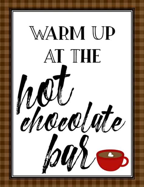 Printable Hot Chocolate Sign