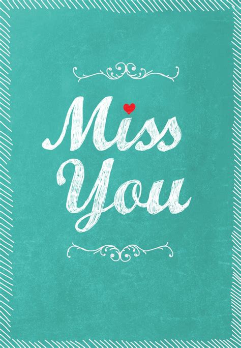 Printable I Miss You Cards