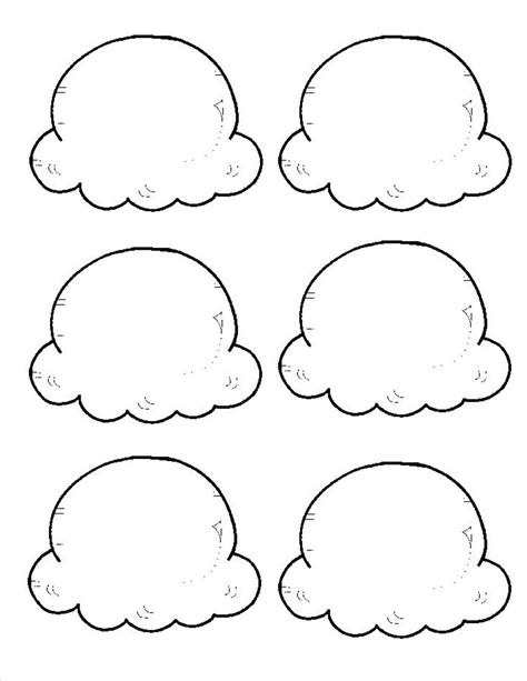 Printable Ice Cream Scoop Template