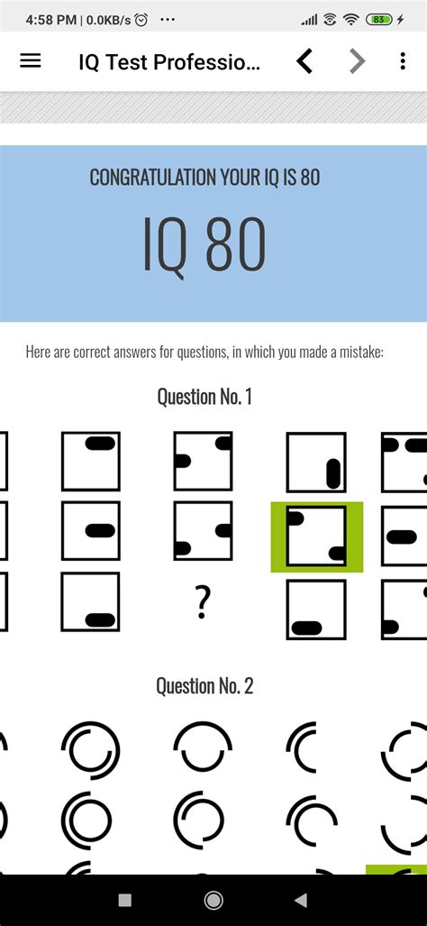 Printable Iq Test With Answers Pdf