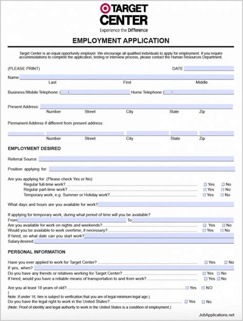 Printable Job Application For Walgreens