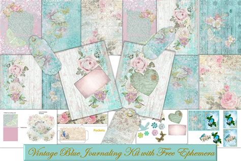 Download Printable Junk Journal Kit Free Ephemera DXF Files