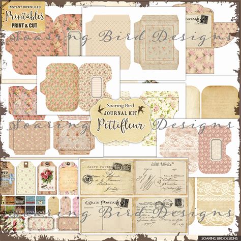 Download Printable Junk Journal Kit Free Ephemera For Cricut