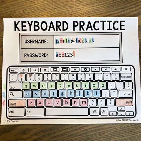Printable Keyboard Template For Typing Practice