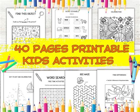 Printable Kids Activity Pages
