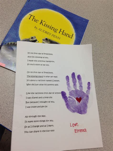 Printable Kissing Hand Poem