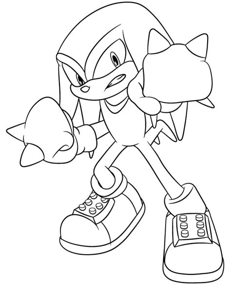 Printable Knuckles Coloring Pages