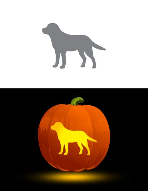 Printable Labrador Pumpkin Stencil Free