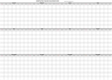Printable Ledger Size Calendar