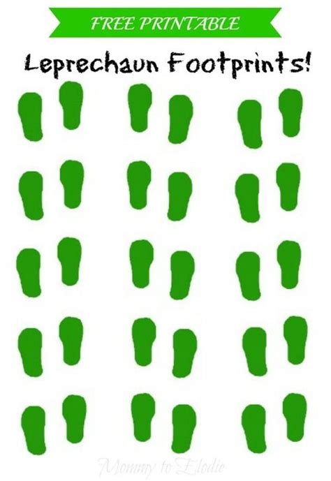 Printable Leprechaun Footprints