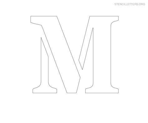 Printable Letter M Stencil