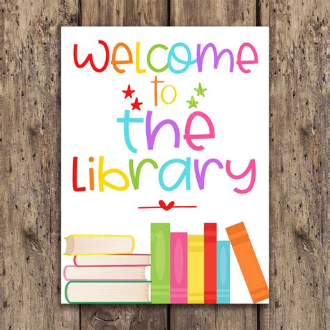 Printable Library Signs