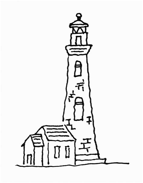 Printable Lighthouse Coloring Pages