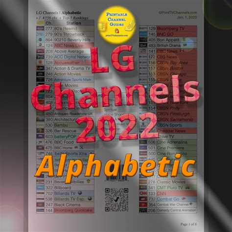 Printable List Of Lg Channels 2023