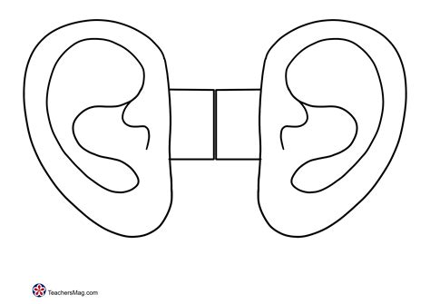 Printable Listening Ears Template