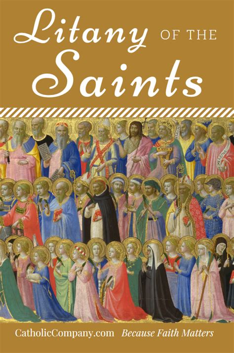 Printable Litany Of The Saints