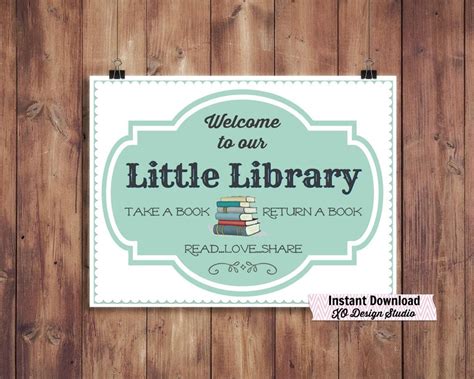 Printable Little Free Library Sign