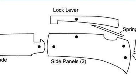 Printable Lockback Knife Template