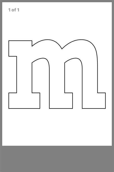 Printable M For M&m Costume