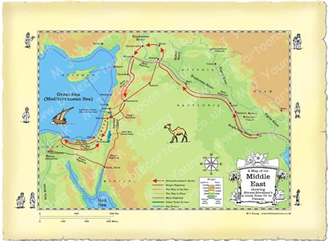 Printable Map Of Abraham's Journey