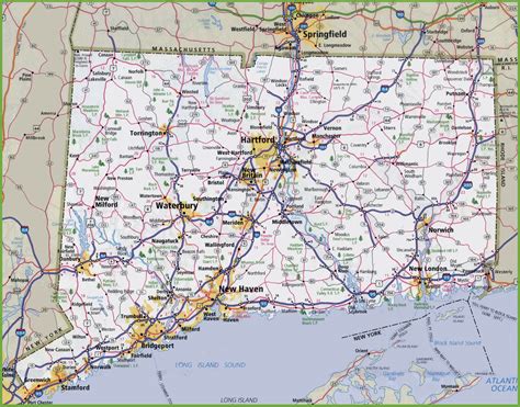 Printable Map Of Connecticut Towns