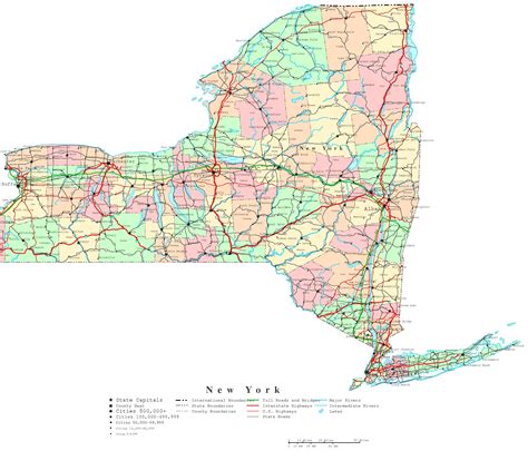 Printable Map Of New York Counties