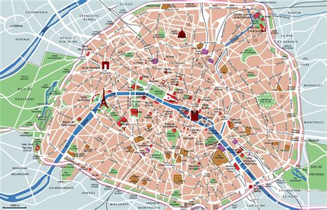 Printable Map Of Paris France