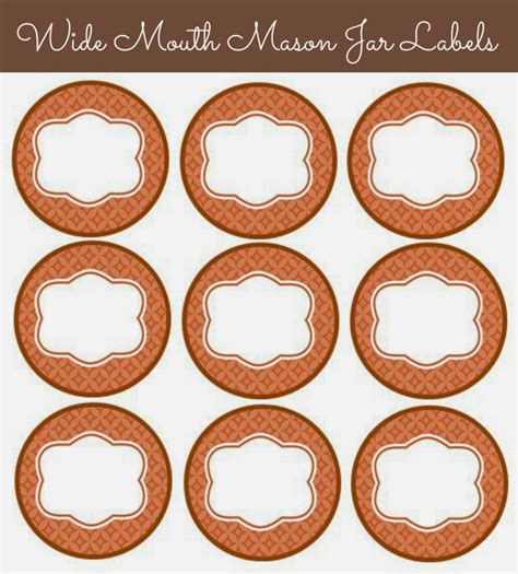 Printable Mason Jar Label Template