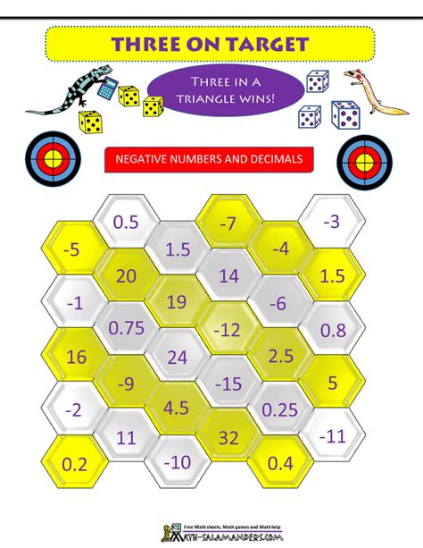Printable Math Games For 5th Graders