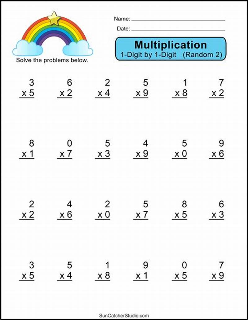 Printable Math Multiplication Worksheets