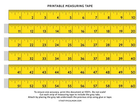 Printable Measure Tape