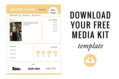 Printable Media Kit Template