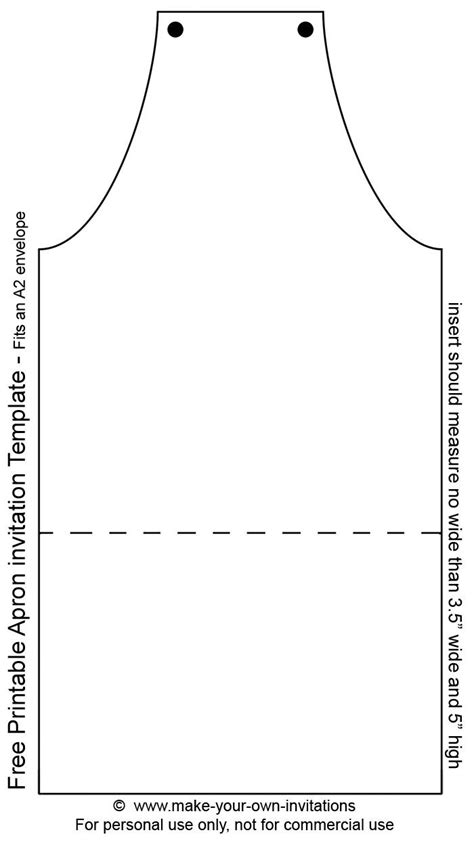 Printable Mens Apron Template