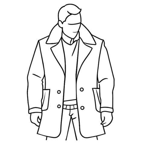 Dress to impress with stunning Printable Men's Coat Illustrations, your ultimate fashion inspiration