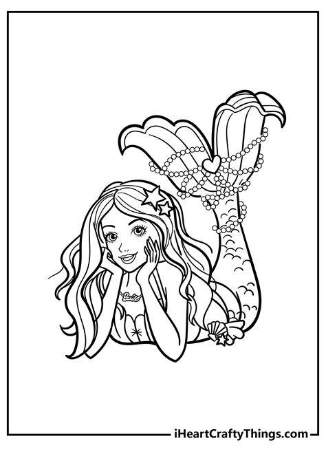 Printable Mermaid Barbie Coloring Pages