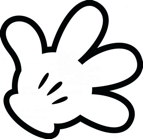 Printable Mickey Mouse Hand Template