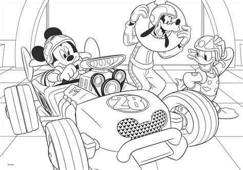 Printable Mickey Mouse Roadster Racers Coloring Pages