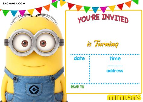 Printable Minion Birthday Invitations